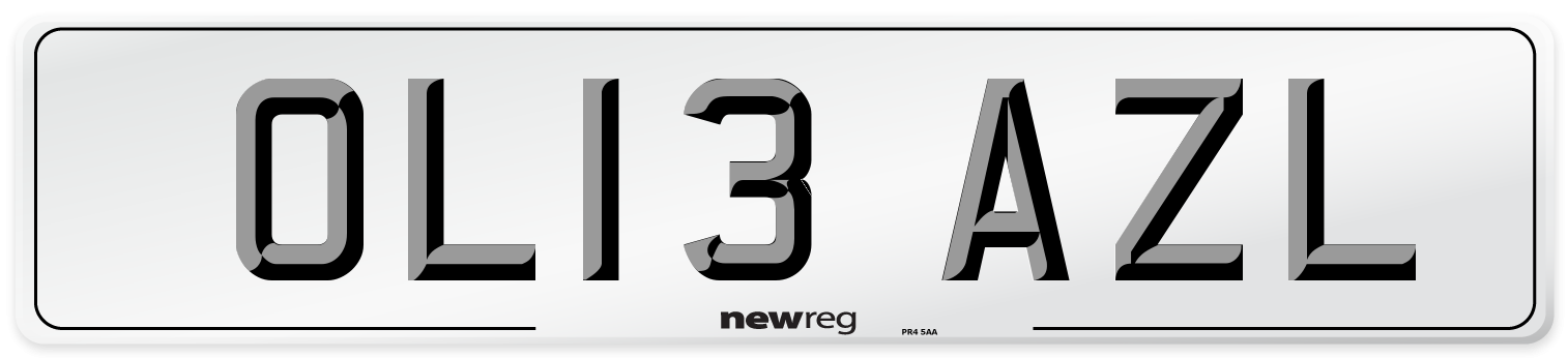 OL13 AZL Number Plate from New Reg
